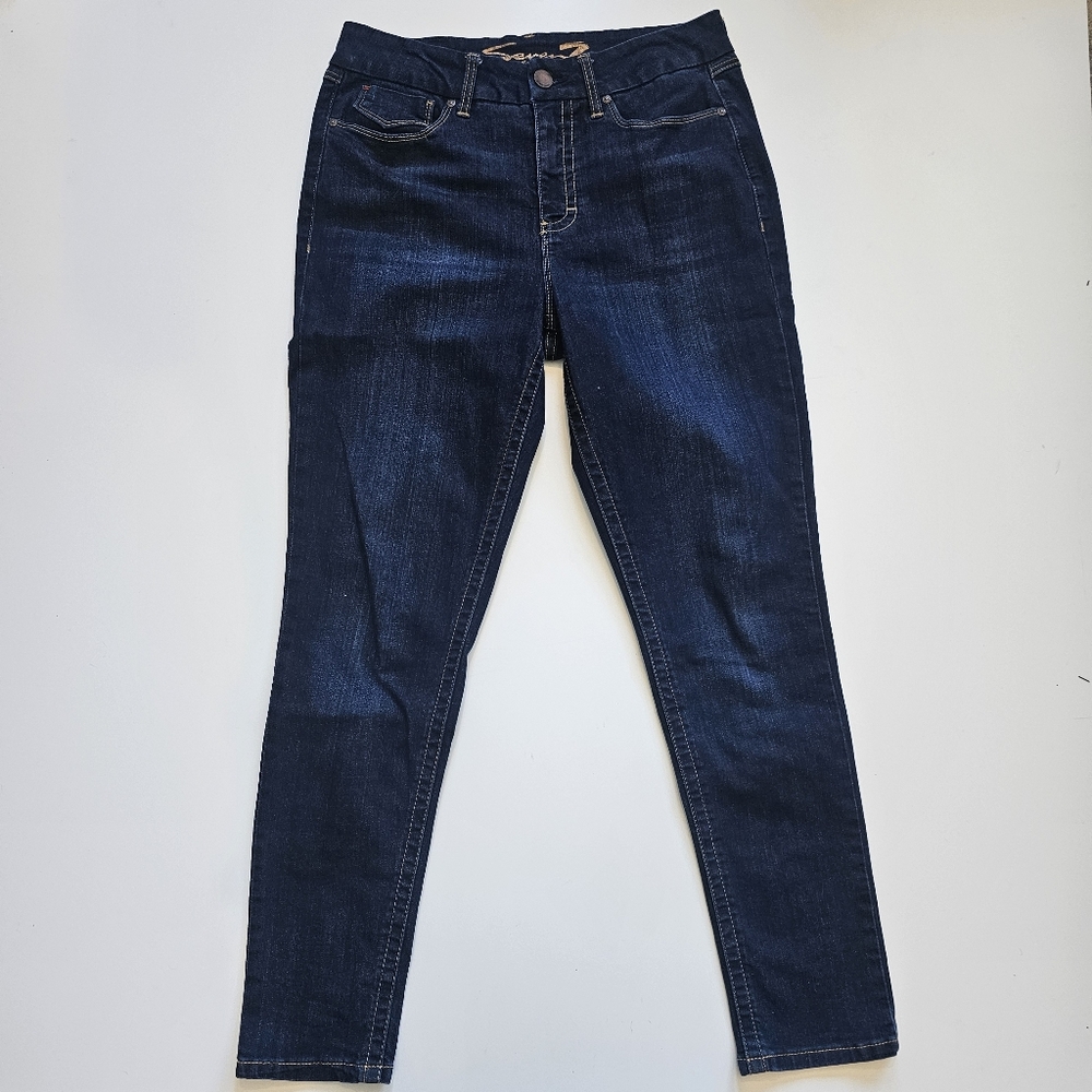 Seven7 Jeans Tummyless High Rise Skinny London Wash Blue Jean Size 12